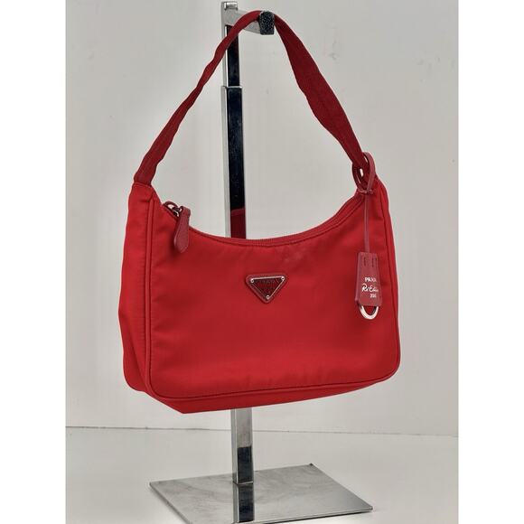 Prada Tessuto Re-Edition 2000 Red Hobo Bag - Picture 1 of 8
